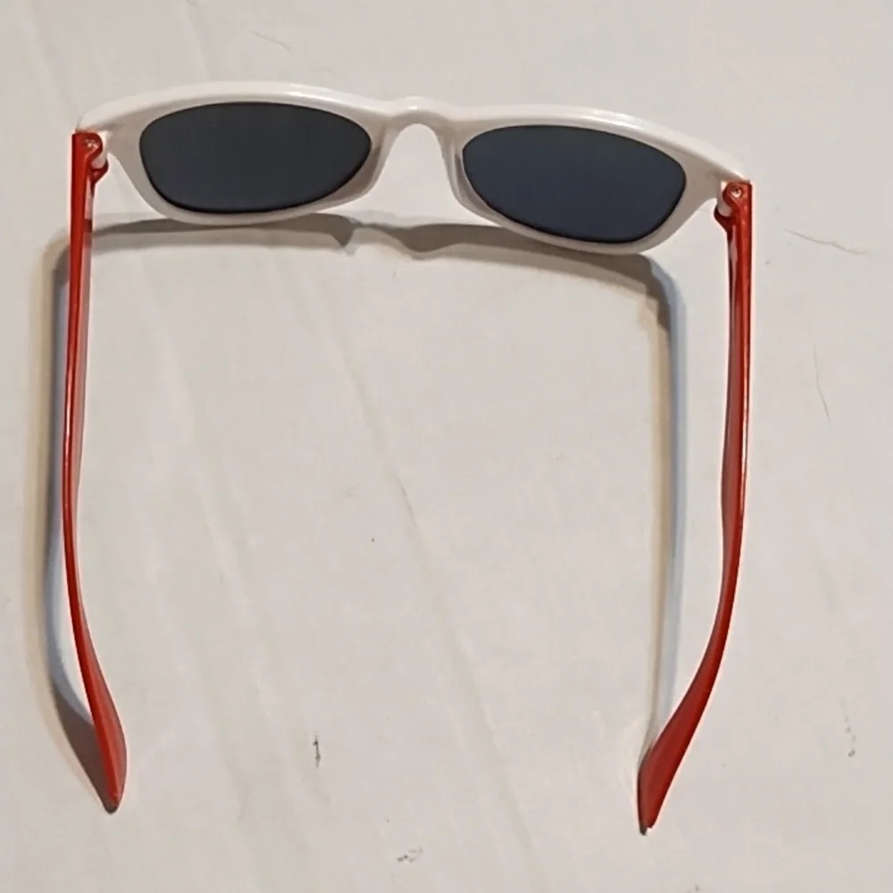White Sunglasses with Dark Lenses
